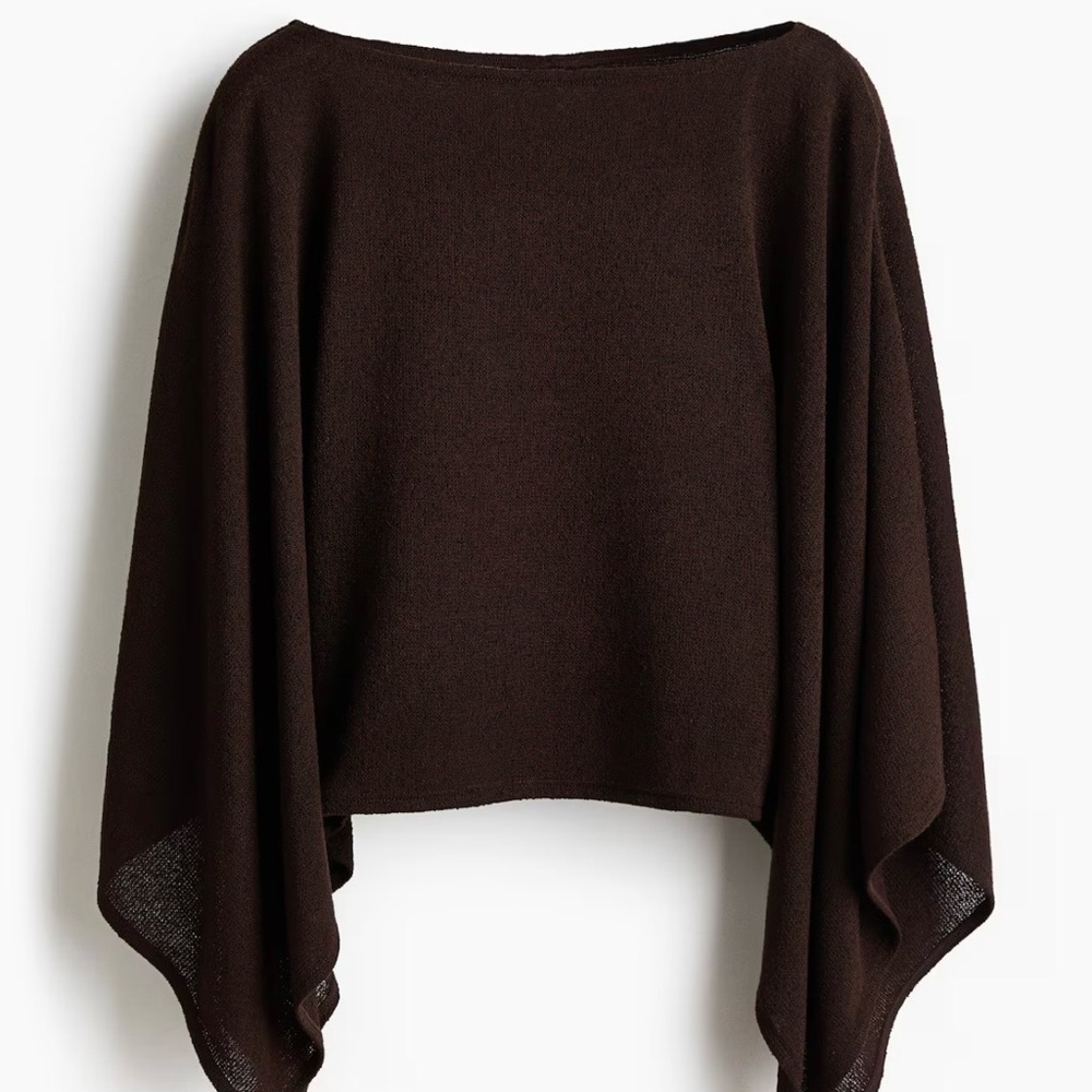 H&M Dark Brown Women's Poncho Sweater